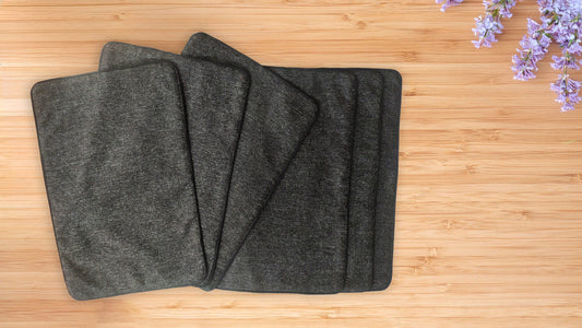 Jute and Cotton Double Sided Placemats - Black