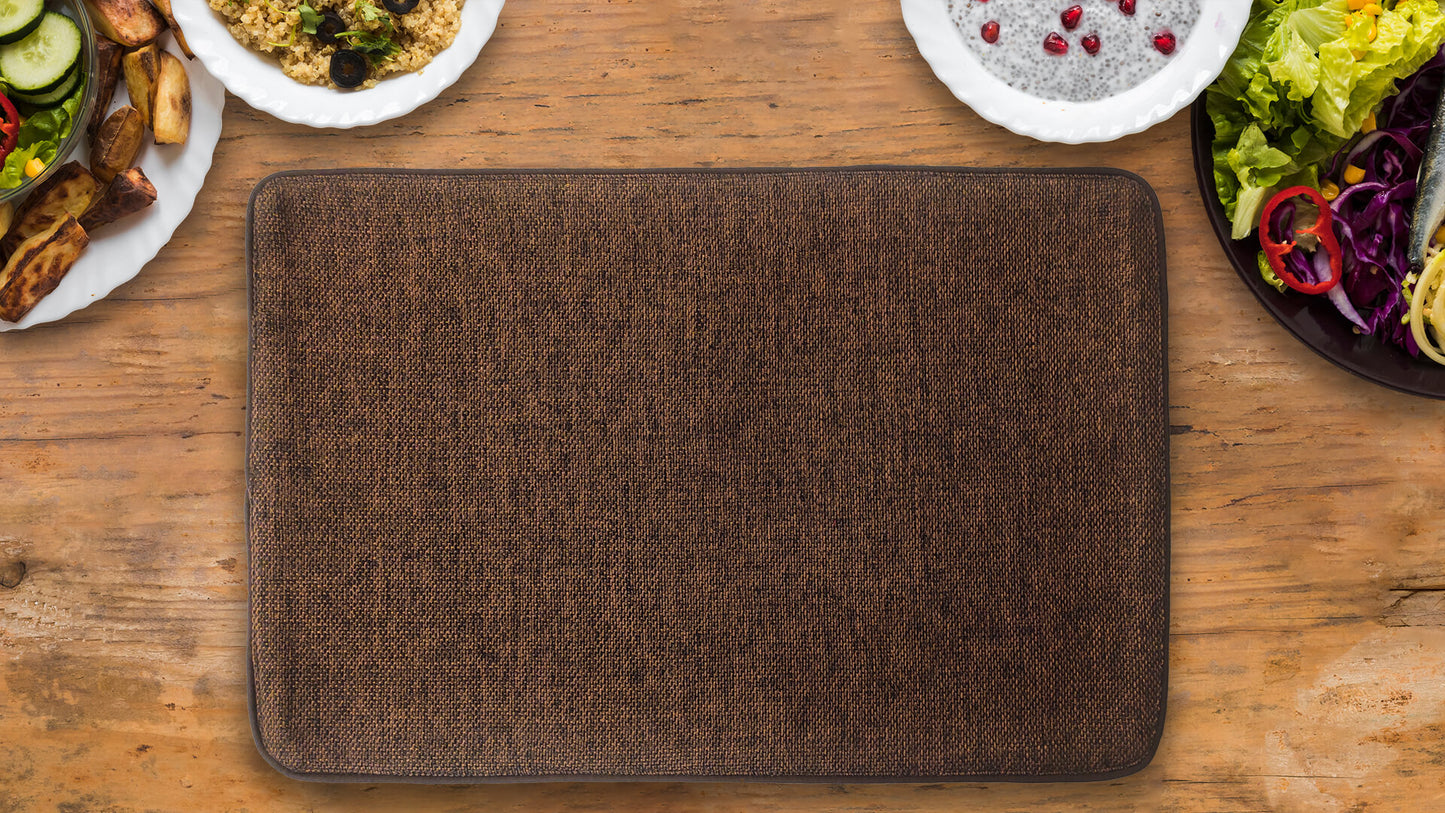 Jute and Cotton Double Sided Placemats - Brown