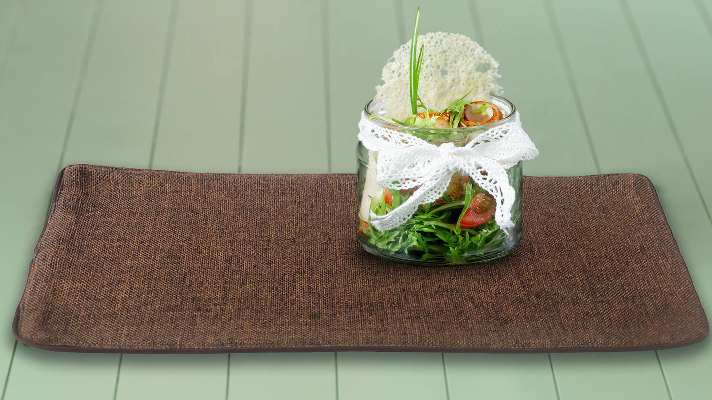 Jute and Cotton Double Sided Placemats - Brown
