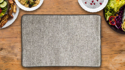 Jute and Cotton Double Sided Placemats - Light Gray