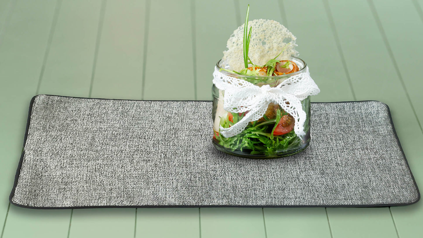 Jute and Cotton Double Sided Placemats - Light Gray