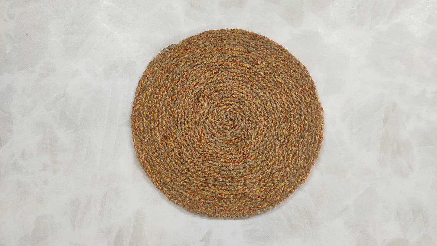 Jute and Yellow Thread Placemats