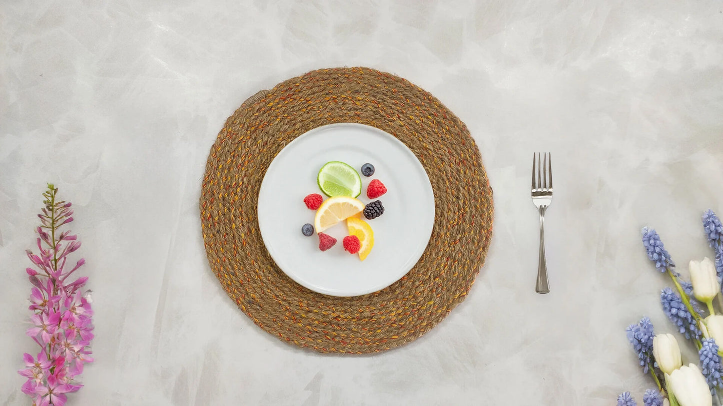 Jute and Yellow Thread Placemats