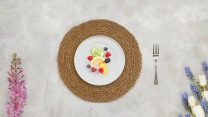 Jute and Yellow Thread Placemats