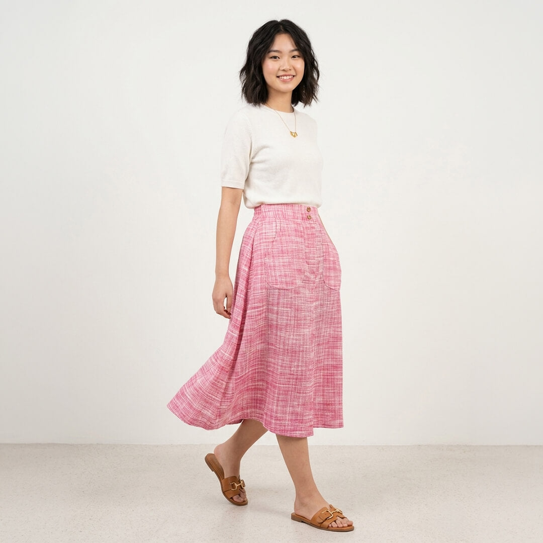 Khadi Skirt with Pockets