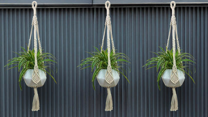 Macrame Planter Upward Loop Design