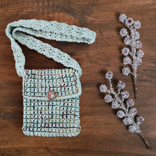 Macramé Sling Bags with Handmade Buttons