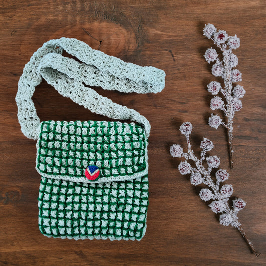 Macramé Sling Bags with Handmade Buttons