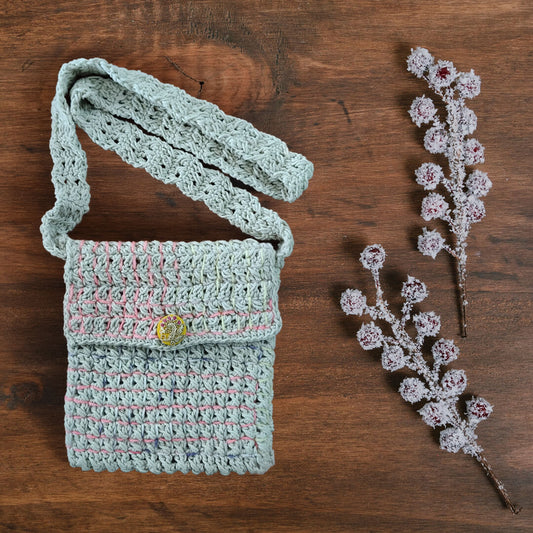 Macramé Sling Bags with Handmade Buttons