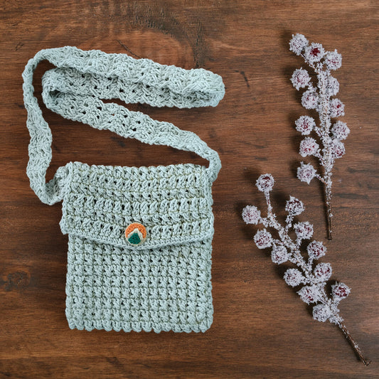 Macramé Sling Bags with Handmade Buttons