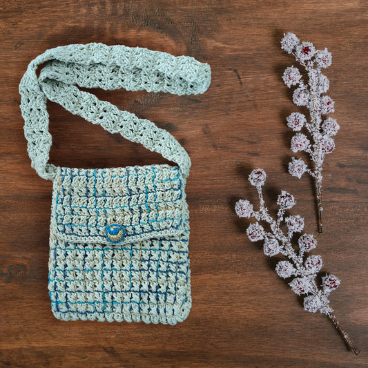 Macramé Sling Bags with Handmade Buttons
