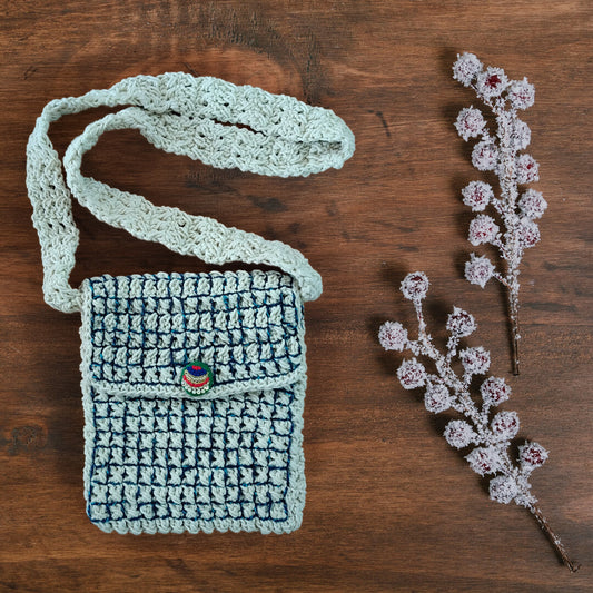 Macramé Sling Bags with Handmade Buttons