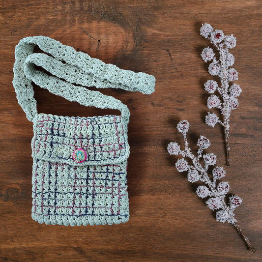Macramé Sling Bags with Handmade Buttons