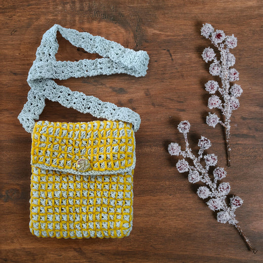 Macramé Sling Bags with Handmade Buttons