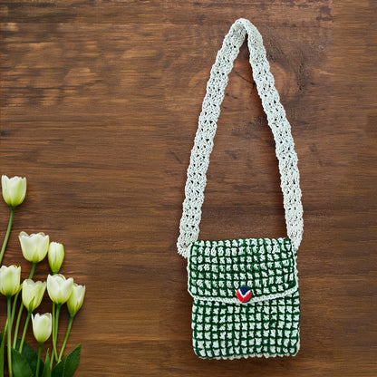 Macramé Sling Bags with Handmade Buttons