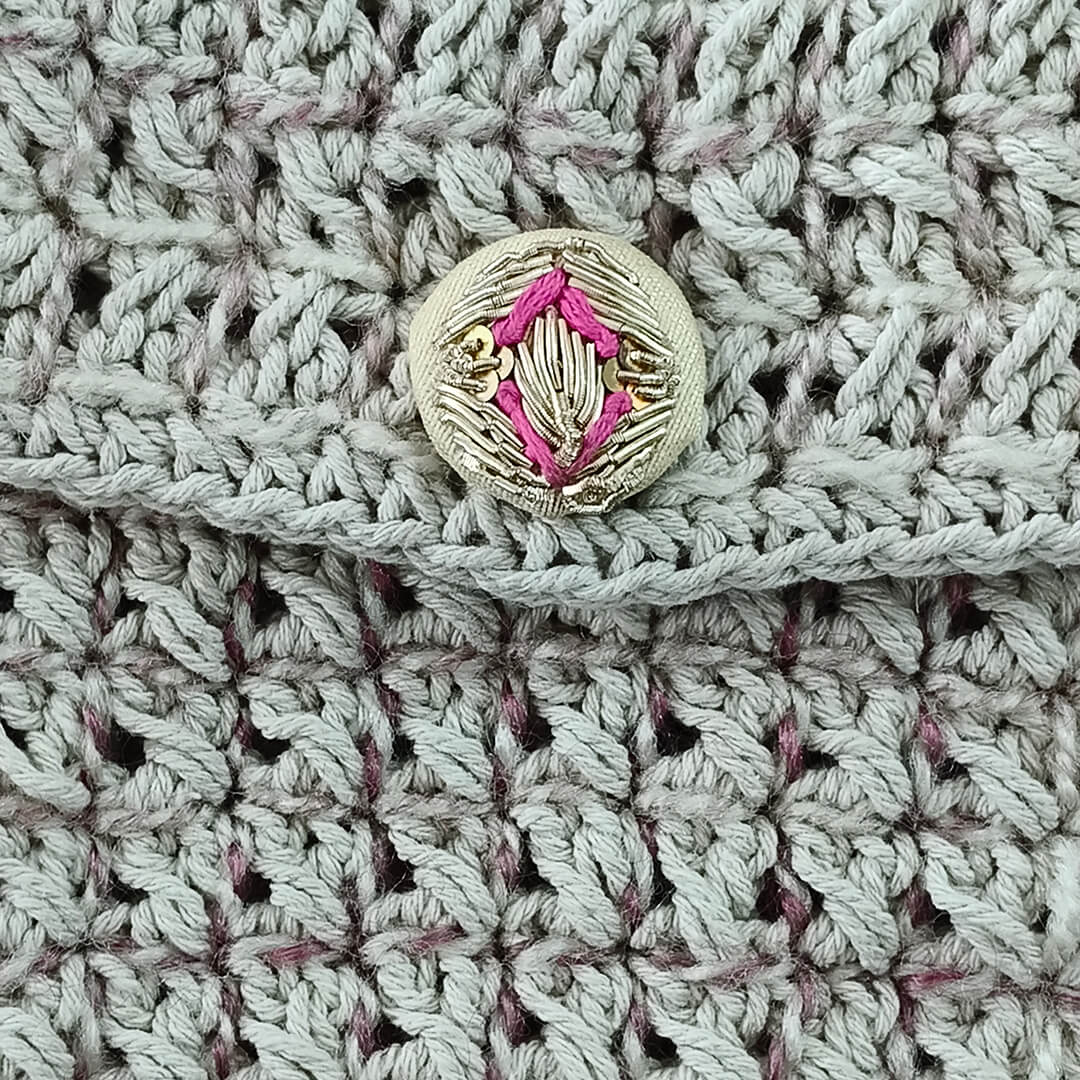 Macramé Sling Bags with Handmade Buttons