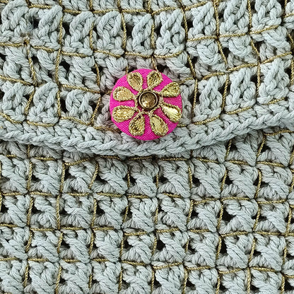 Macramé Sling Bags with Handmade Buttons