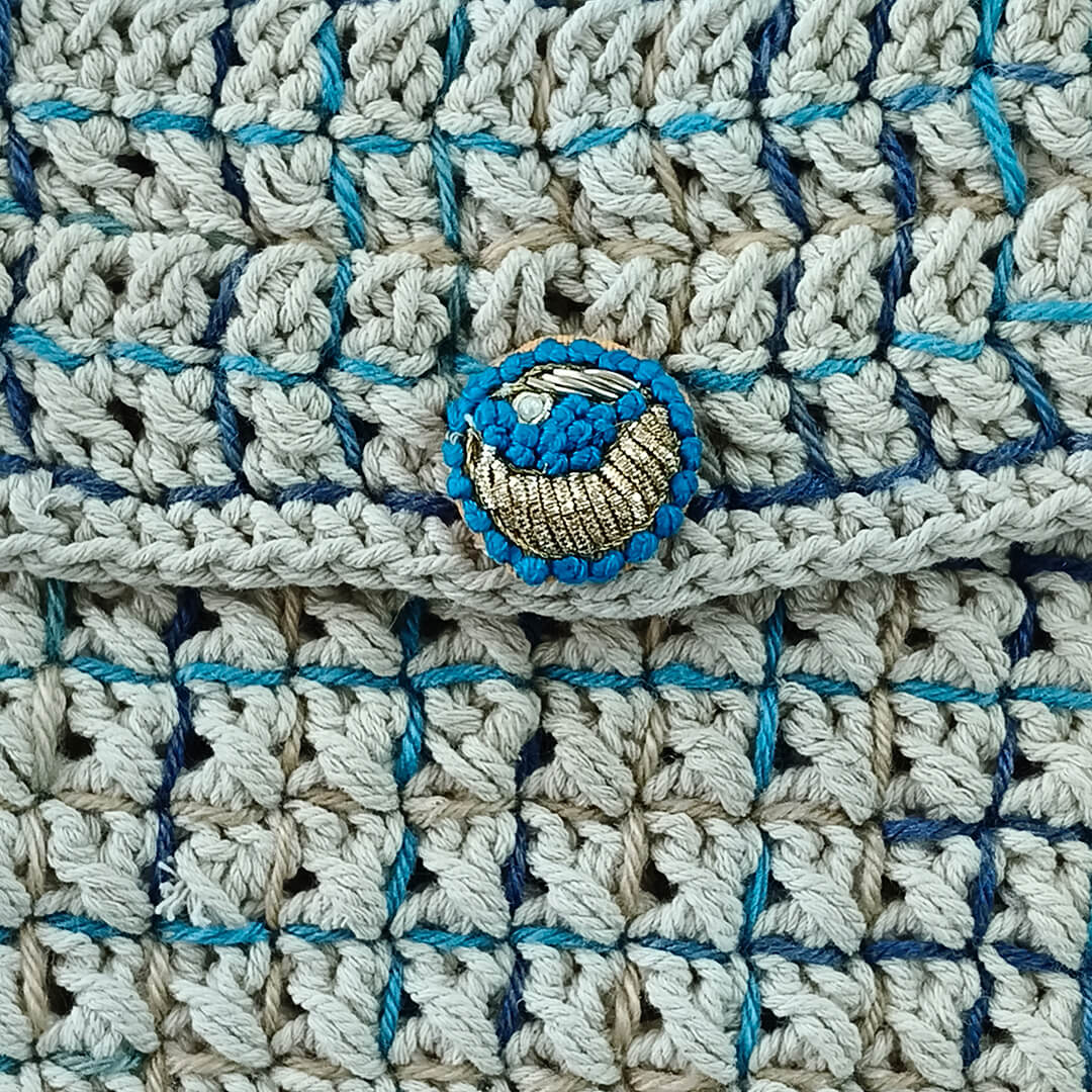 Macramé Sling Bags with Handmade Buttons