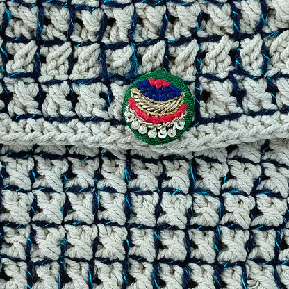 Macramé Sling Bags with Handmade Buttons