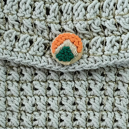 Macramé Sling Bags with Handmade Buttons