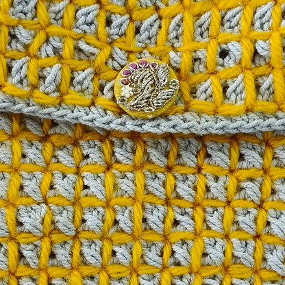 Macramé Sling Bags with Handmade Buttons