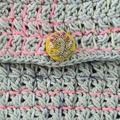 Macramé Sling Bags with Handmade Buttons