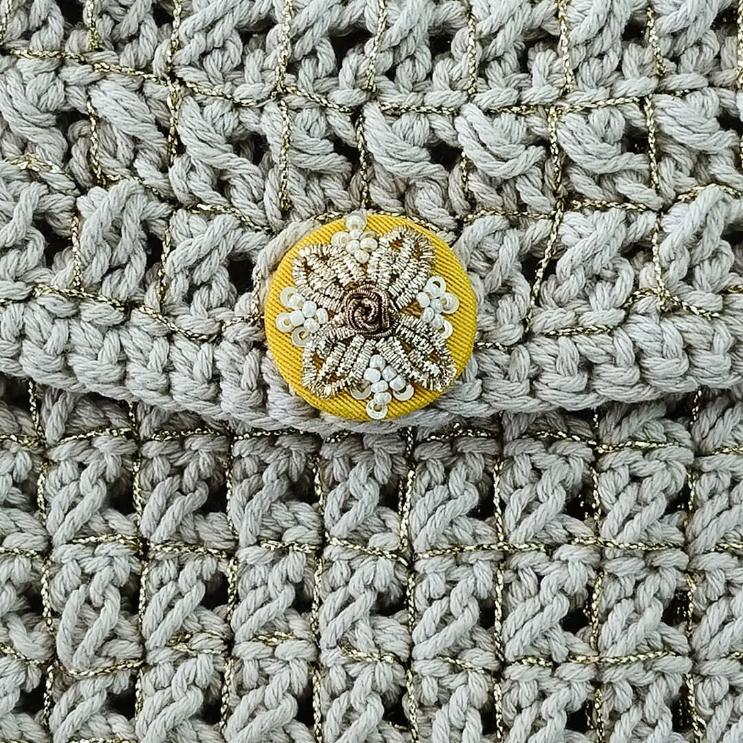 Macramé Sling Bags with Handmade Buttons