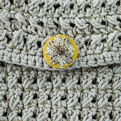 Macramé Sling Bags with Handmade Buttons