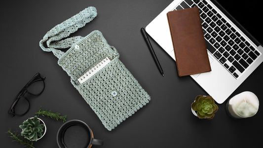 Macramé Sling Bags with Handmade Buttons