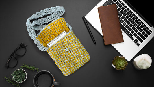 Macramé Sling Bags with Handmade Buttons