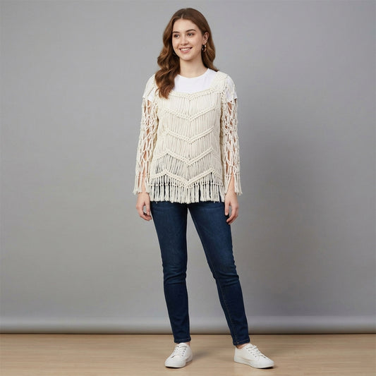 Macramé Top Waves