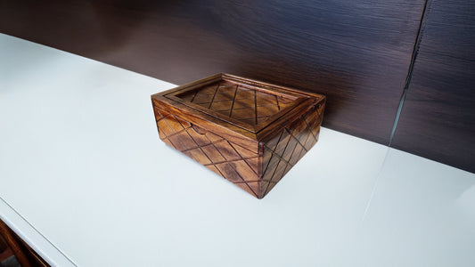 Storage Box with Lift Up Lid in Sheesham Wood