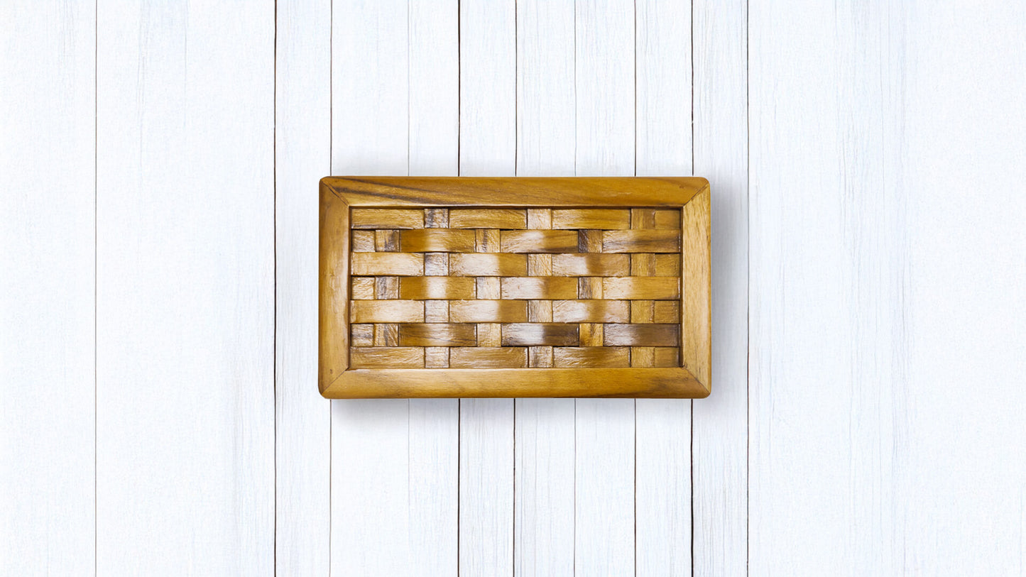 Multipurpose Rectangle Box with Slider in Teak Wood