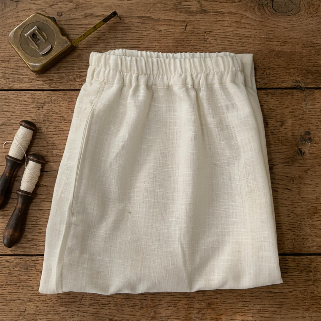 Pants in White Khadi
