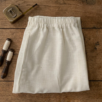 Pants in White Khadi