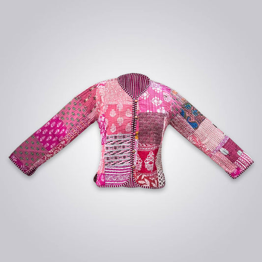 Cotton Quilted Reversible Crop Jackets