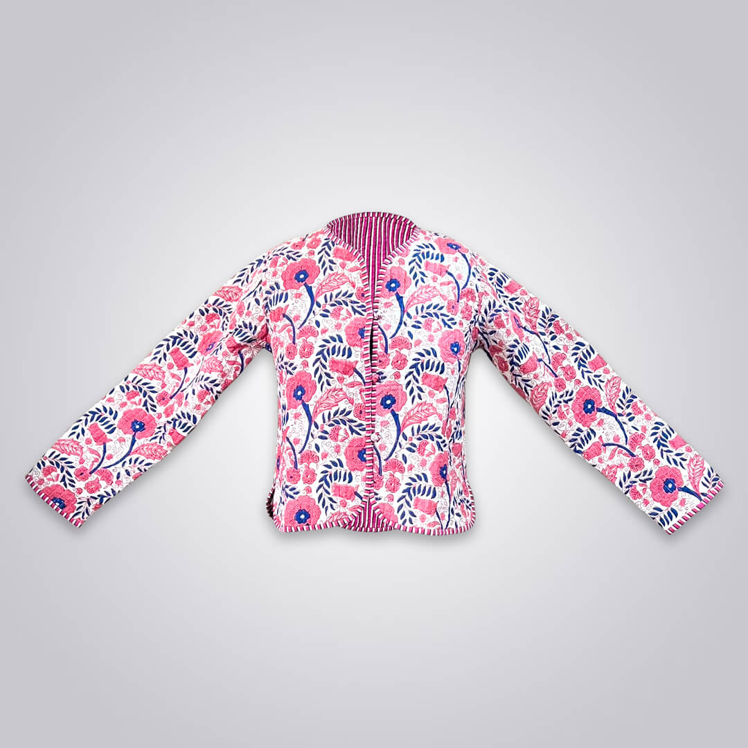 Cotton Quilted Reversible Crop Jackets