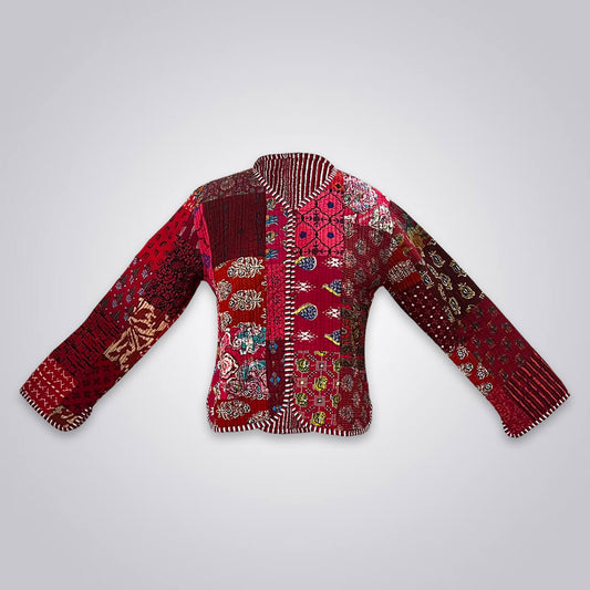 Cotton Quilted Reversible Crop Jackets