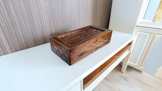 Storage Box with Lift Up Lid in Sheesham Wood