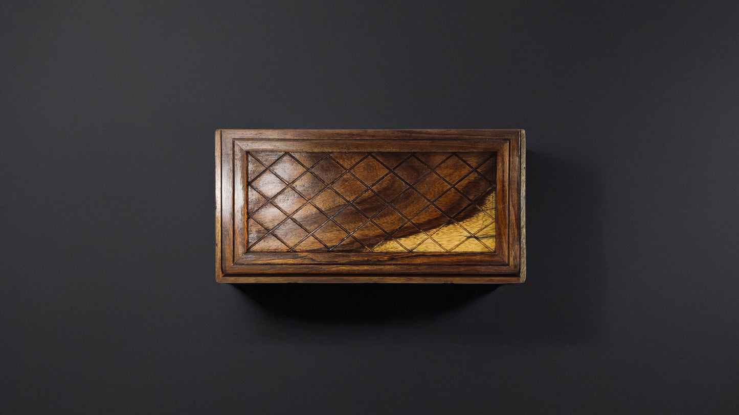 Storage Box with Lift Up Lid in Sheesham Wood