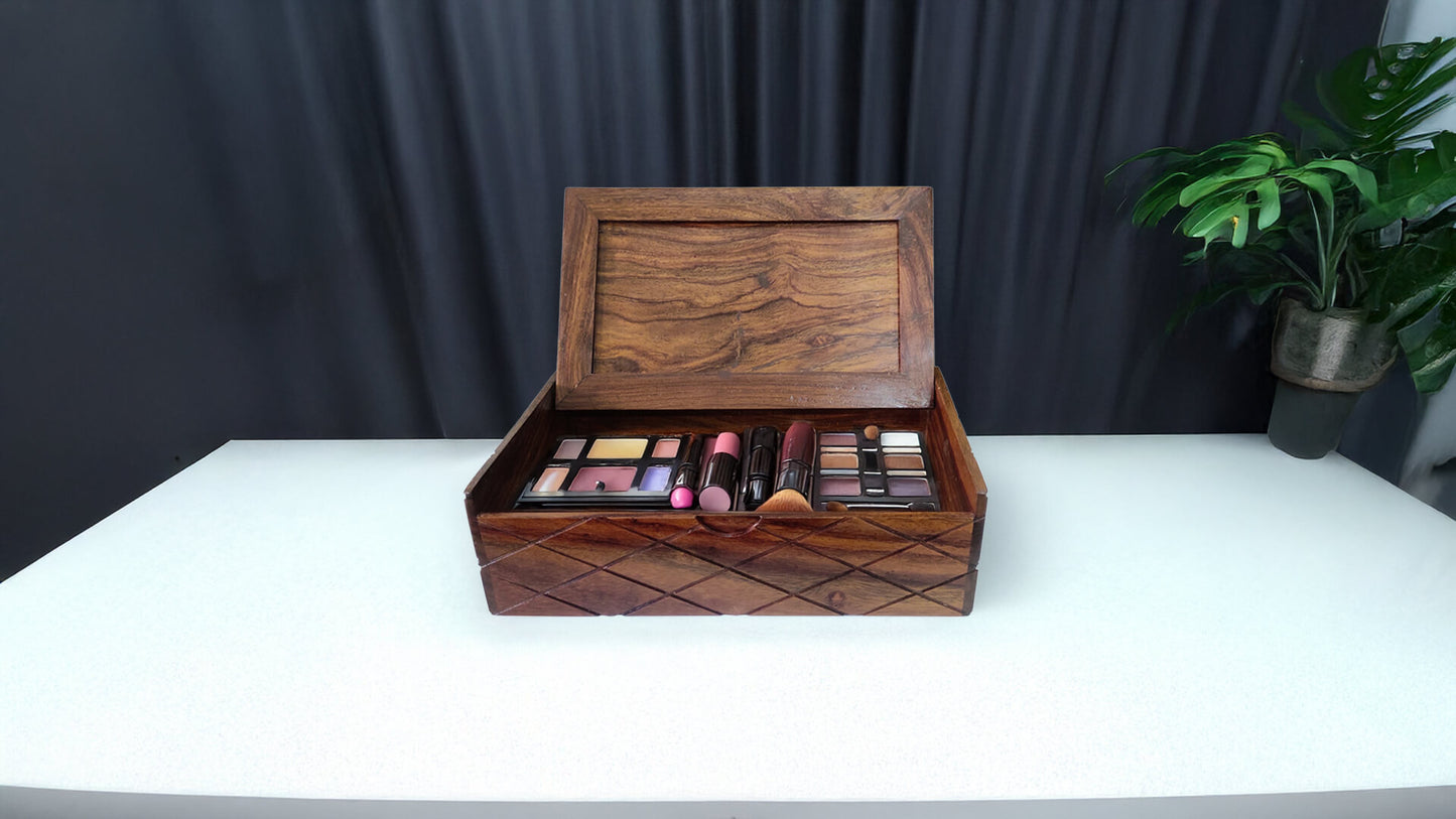 Storage Box with Lift Up Lid in Sheesham Wood