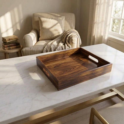 Square Tray in Sheesham Wood