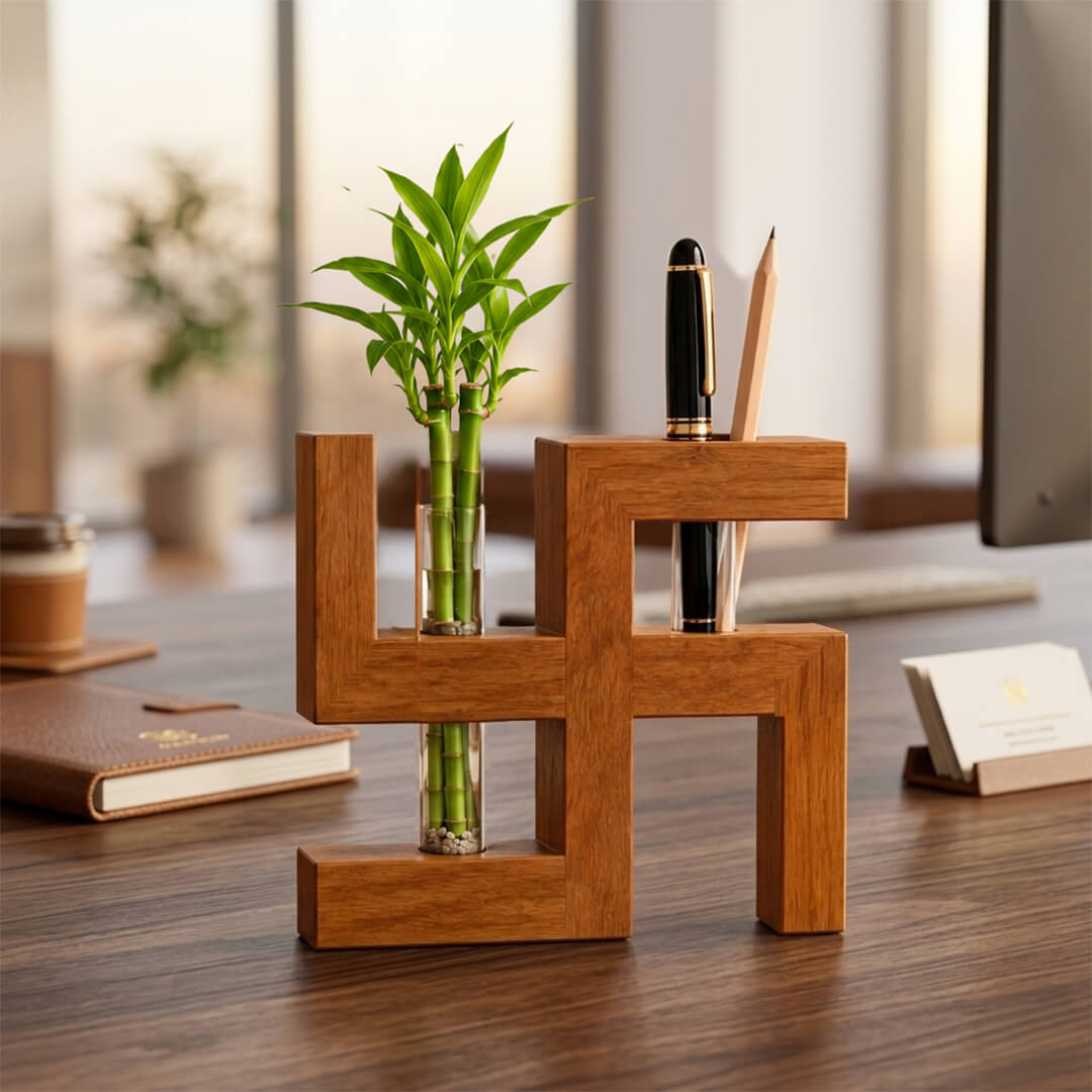 Swastika Test Tube Planter and Pen Holder