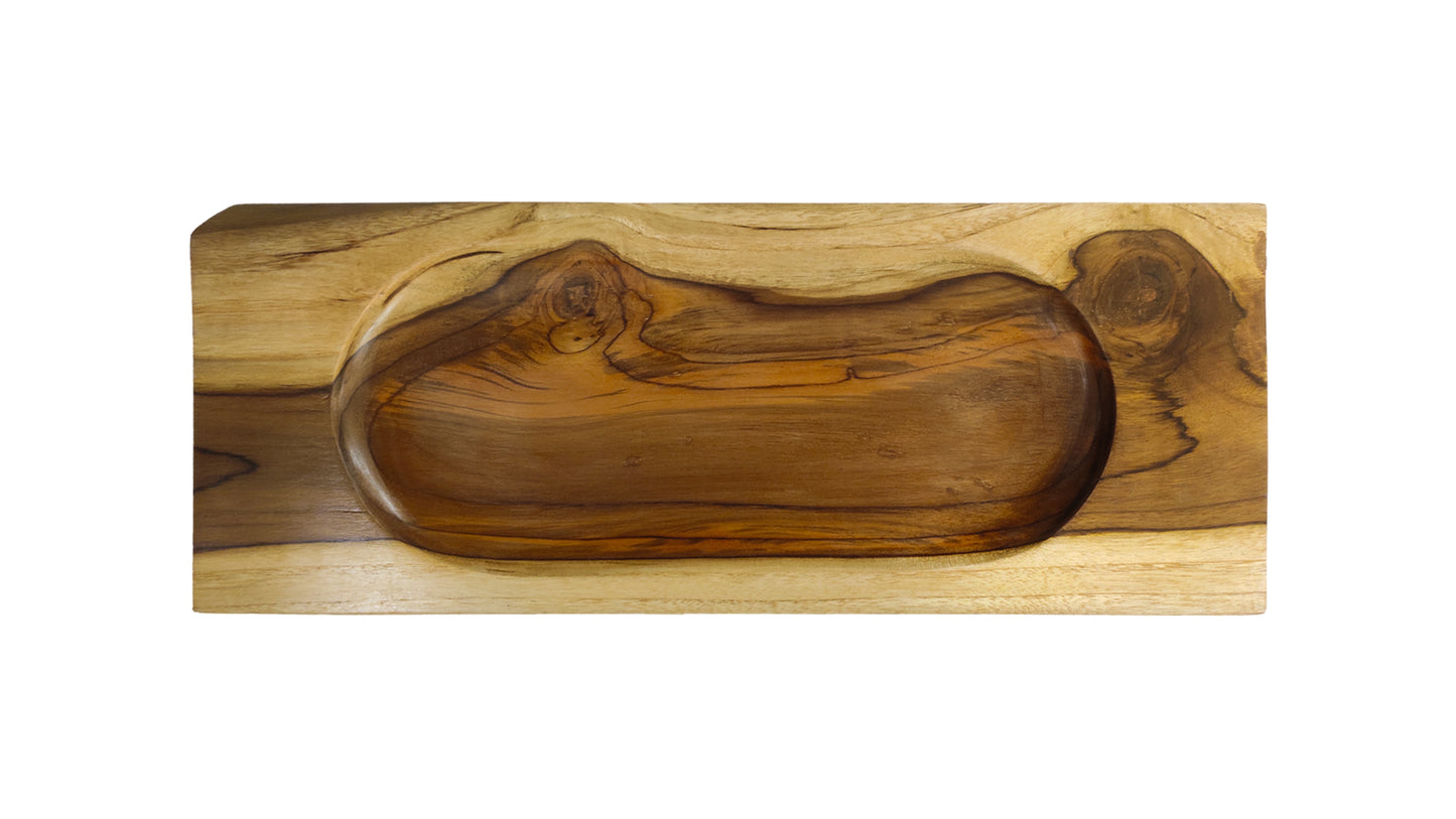 Concave Tray in Teakwood