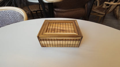 Storage Box with Lift Up Lid in Teak Wood