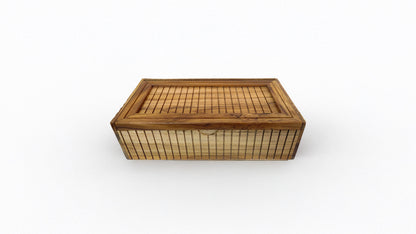 Storage Box with Lift Up Lid in Teak Wood