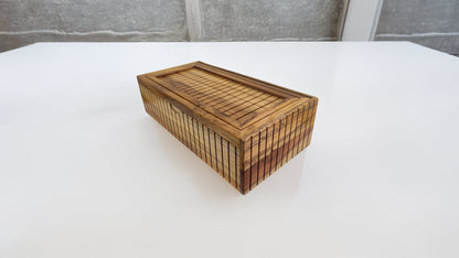 Storage Box with Lift Up Lid in Teak Wood