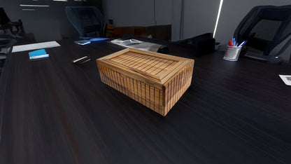 Storage Box with Lift Up Lid in Teak Wood