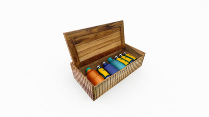 Storage Box with Lift Up Lid in Teak Wood