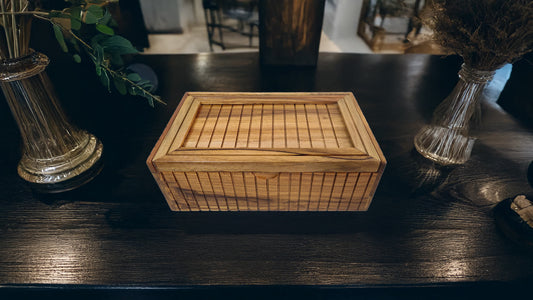 Storage Box with Lift Up Lid in Teak Wood